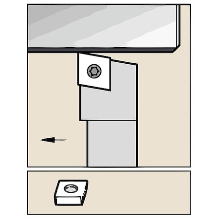 Widia Indexable Toolholder, SCGP,  SCGPR083V