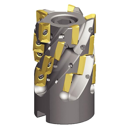 Widia Indexable Profiling End Mill, VSM11 Series, High Speed Steel, 2.0320 in Depth of Cut VHM11D200Z06S300XD11