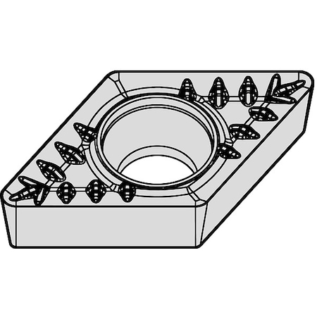 Widia Diamond Turning Insert, Diamond, 3, DCMT, 1, Cermet DCMT3251MP