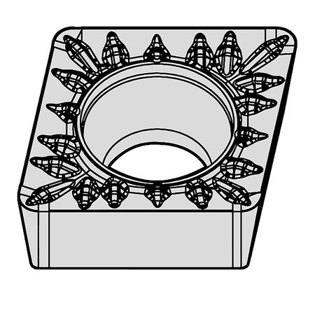 Widia Diamond Turning Insert, Diamond, 2, CCMT, 1, Cermet 6208252