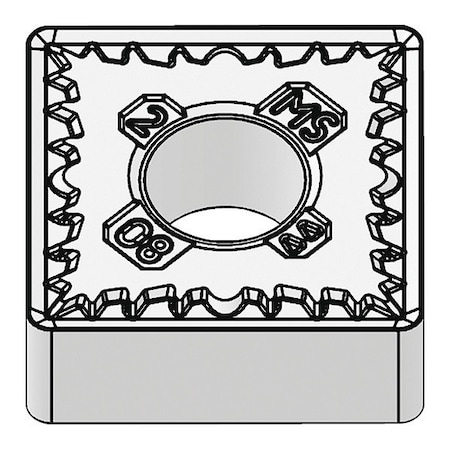 Widia Square Turning Insert, Square, 4, SNMG, 4, Carbide SNMG434MS WS10PT