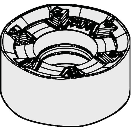 Widia Round Milling Insert, 16.00mm, Carbide RNPJ1605M0SMH