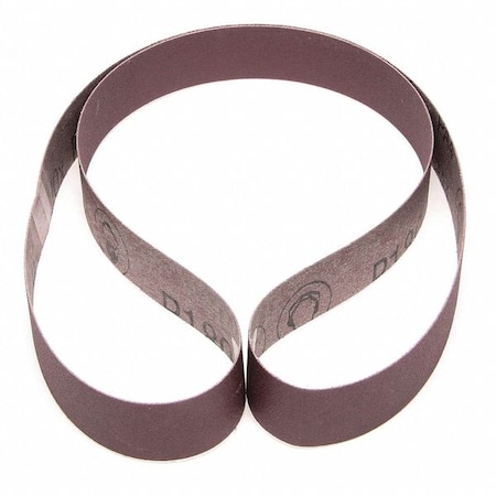 3M Sanding Belt, 2 in W, 48 in L, Closed Coat, Aluminum Oxide, 50 Grit, Brown 341D