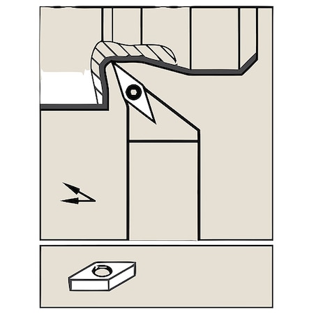 Widia Toolholder, Clamping System S SVJBL1616H16