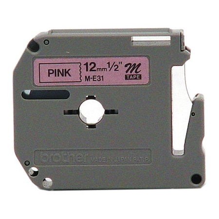 Brother Label, Black/Pink, .47" x 26.2 ft. ME31