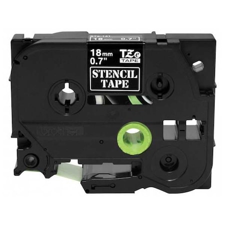 Brother Label/Ribbon Cartridge, White, 45/64 in W STE141