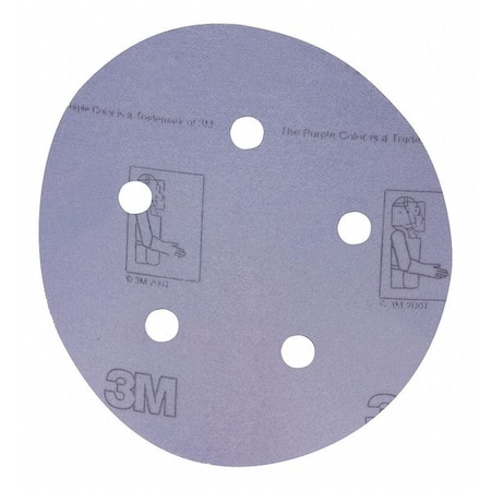 3M Hookit Flm D/F Dsc 360L, 5"xNH, PK500, 5 in Dia, Aluminum Oxide, P400 Grit, Open Coat Type 7010325748