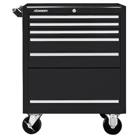 Kennedy Rolling Tool Cabinet, 5 Drawer, Black, 27 in W 275XBK