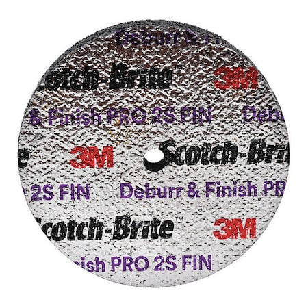 Scotch-Brite Deburr and Finish PRO Unitized Wheel, 6inx1inx1in, 2S FIN, 2/pk 7100143476