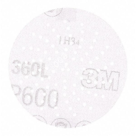 3M Hkit Cn SAnding Dsc 360L, 20891, 3in, PK500, 3" Dia, Multi-Hole, Aluminum Oxide, P600 Grit 7000118633