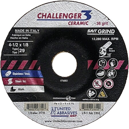 United Abrasives/Sait Abrasive Grinding Wheel 27710