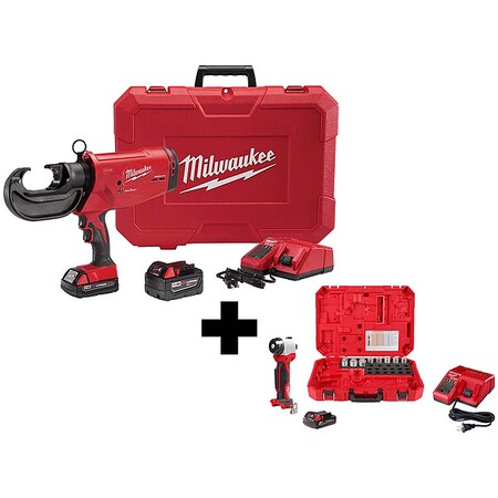 Milwaukee Tool M18 750 MCM Crimper Kit + Cable Stripper 2779-22, 2935AL-21