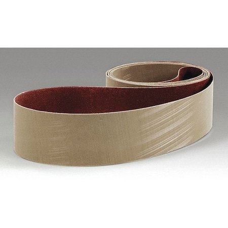 3M Sanding Belt, 3 in W, 132 in L, Closed Coat, Aluminum Oxide, Tan 7000120267
