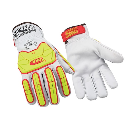 Ringers Gloves Leather Impact Gloves, Cut Level A5 , Uncoated , L 1 PR 665-10