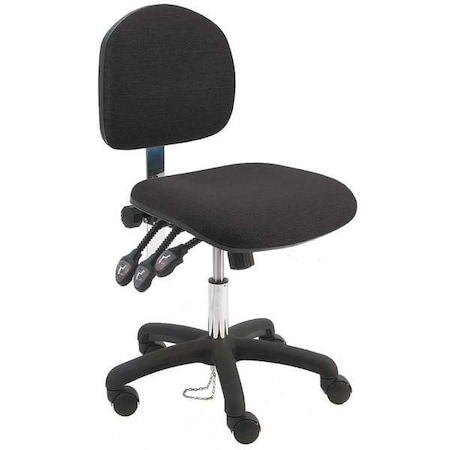 Benchpro Ergonomic Chair Ergonomic Chair, 17" to 22" Height, Fabric, Black LNS-DF-TLC-WW-BLACK