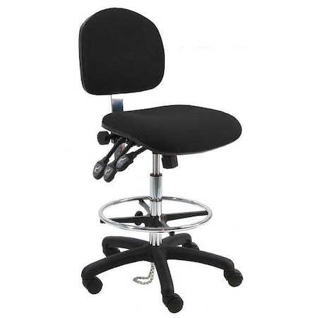 Benchpro Ergonomic Chair Ergonomic Chair, 21" to 31" Height, Fabric, Black LNT-DFB-TLC-WW-BLACK