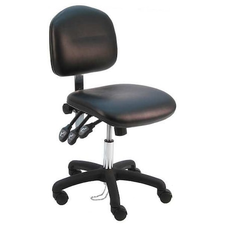 Benchpro Ergonomic Chair Ergonomic Chair, 17" to 22" Height, Vinyl, Black LNS-DCR-TLC-WW-BLACK