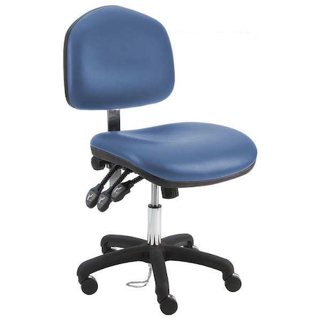 Benchpro Ergonomic Chair Ergonomic Chair, 17" to 22" Height, Vinyl, Blue WNS-DCRB-TLC-WW-BLUE