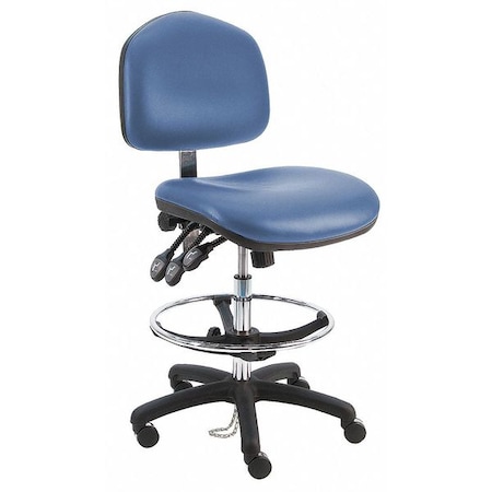 Benchpro Ergonomic Chair Ergonomic Chair, 21" to 31" Height, Vinyl, Blue WNT-DCRB-TLC-WW-BLUE