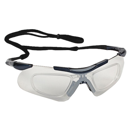 Kleenguard Nemesis, Safety Glasses, Anti-Fog, Scratch-Resistant, Light Gray Lens, Blue Frame, Frameless 38507