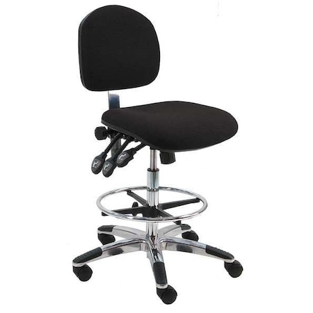 Benchpro Fabric Task Chair, 21" to 31", No Arms, Black LAT-FB-TLC-WW-BLACK