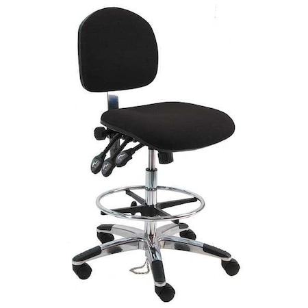 Benchpro Ergonomic Chair Ergonomic Chair, 21" to 31" Height, Fabric, Black LAT-DFB-TLC-WW-BLACK