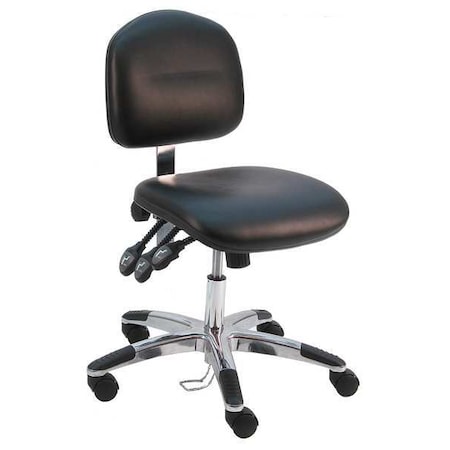 Benchpro Ergonomic Chair Ergonomic Chair, 17" to 22" Height, Vinyl, Black LAS-DCR-TLC-WW-BLACK