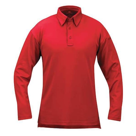 Propper Tactical Polo Shirt, 6% Spandex, 94% Polyester, Long Sleeve Length, Red F531572600M