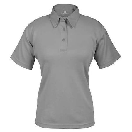 Propper Tactical Polo Shirt, 6% Spandex, 94% Polyester, Short Sleeve Length, Gray F532772020M