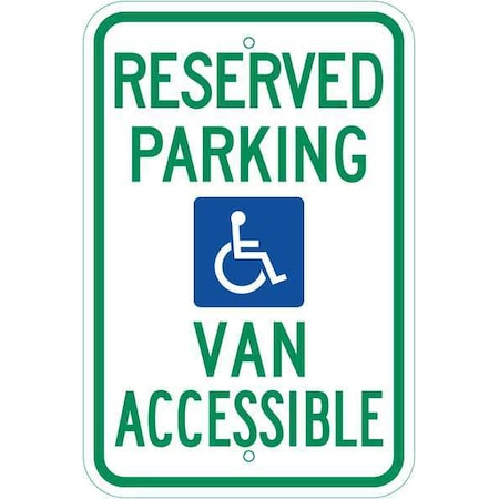 Zing Reserved Handicap Parking Sign, 18"X12, 2680 2680