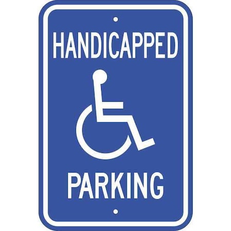 Zing Handicap Parking Sign, 18"H, 12"W, Alum, 2681 2681