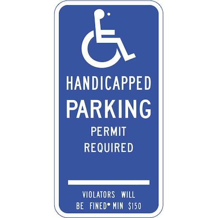 Zing Handicap Parking Sign, Connecticut, 2683 2683