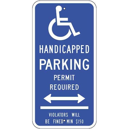 Zing Handicap Parking Sign, Connecticut, 2684 2684