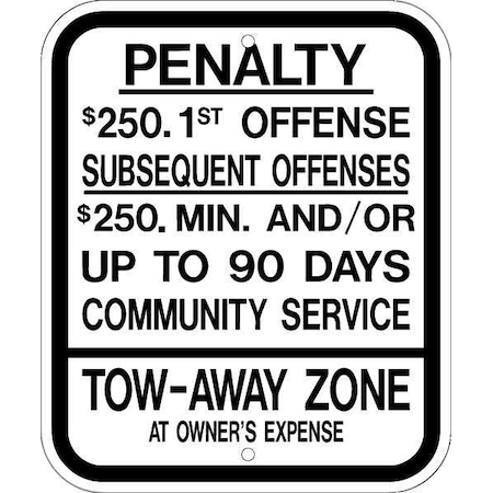 Zing Handicap Parking Sign, 10" W, 12" H, English, Aluminum 2696
