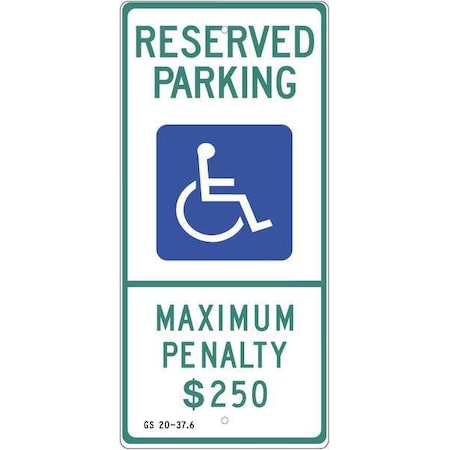 Zing Handicap Parking Sign, N. Carolina, 26X12, 2697 2697