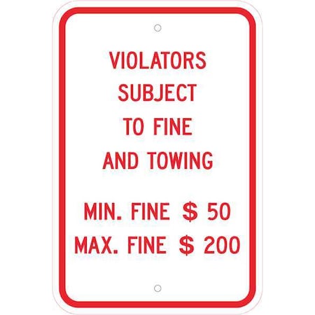 Zing Handicap Parking Sign, 12" W, 18" H, English, Aluminum 2702