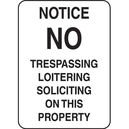 Zing NOTICE Sign, No Trespassing, 14X10" 2737