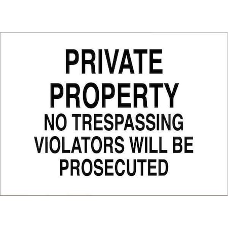 Zing Security Sign, 10 in Height, 14 in Width, Aluminum, Rectangle, English 2742