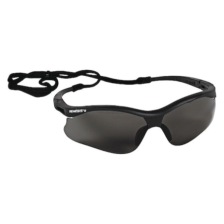 Kleenguard V30 Nemesis Small, Safety Glasses, Anti-Scratch, Gray Lens, Black Frame, Half-Frame 38476