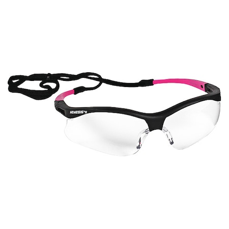 Kleenguard V30 Nemesis Small, Safety Glasses, Anti-Fog & Anti-Scratch, Clear Lens, Black Frame, Half-Frame 38478