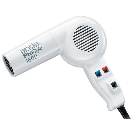 Andis Hair Dryer, Handheld, White, 1600 Watts PD-2A