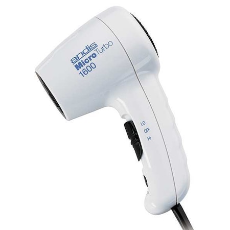 Andis Hair Dryer, Handheld, White, 1600 Watts MT12