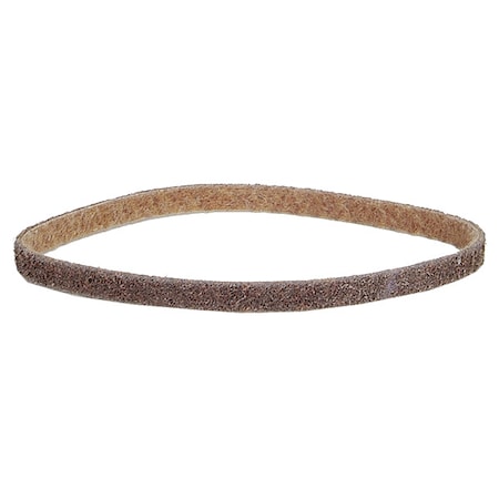 Norton Abrasives Surface-Conditioning Belt, 3/4 in W, 18 in L, Non-Woven, Aluminum Oxide, Not Applicable Grit, Brown 66261002111