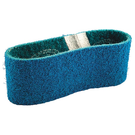 Norton Abrasives Surface-Conditioning Belt, 3 in W, 18 in L, Non-Woven, Aluminum Oxide, Not Applicable Grit, Blue 66623335135