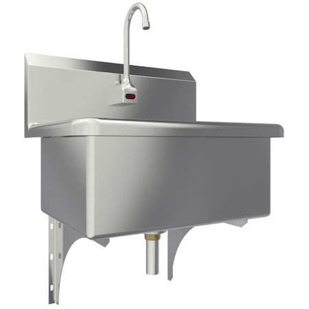 Sani-Lav Scrub Sink 22 in x 16 1/2 in, 1, 1, Wall Mount, 14 ga. 304 Stainless Steel 531B