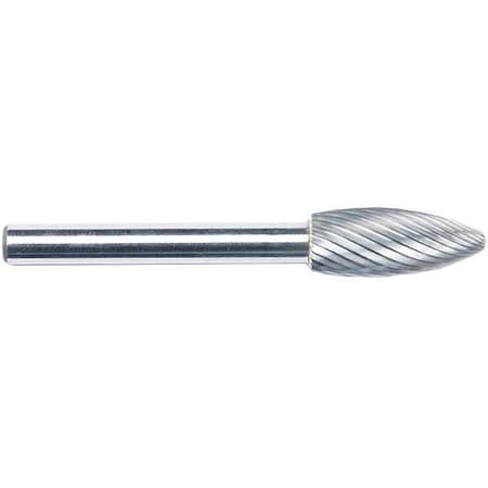 Zoro Select Carbide Bur, Pointed Tree, 3/16 19D766 | Zoro