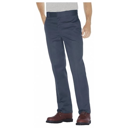Dickies Men's Flex Work Pants, 33 in to 30 in, Navy, 65% Polyester/35% Cotton P874NV 33 30