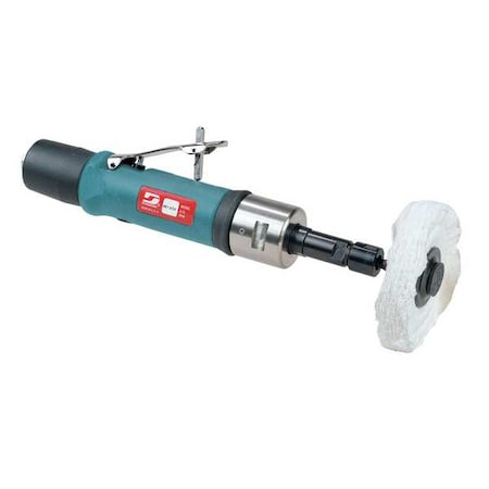 Dynabrade Straight Straight-Line Die Grinder .7 Hp, 1/4 in NPT Female Air Inlet, 1/4" and 6mm Collet, 0.7 HP 52101