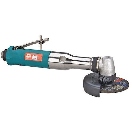 Dynabrade Type 27 Angle Grinder, 1/4 in NPT Air Inlet, Heavy Duty, 13,500 rpm, 0.7 HP 54773