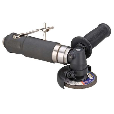 Dynabrade Type 27 Angle Grinder, 1/4 in NPT Air Inlet, Heavy Duty, 18,000 rpm, 0.7 HP 54783